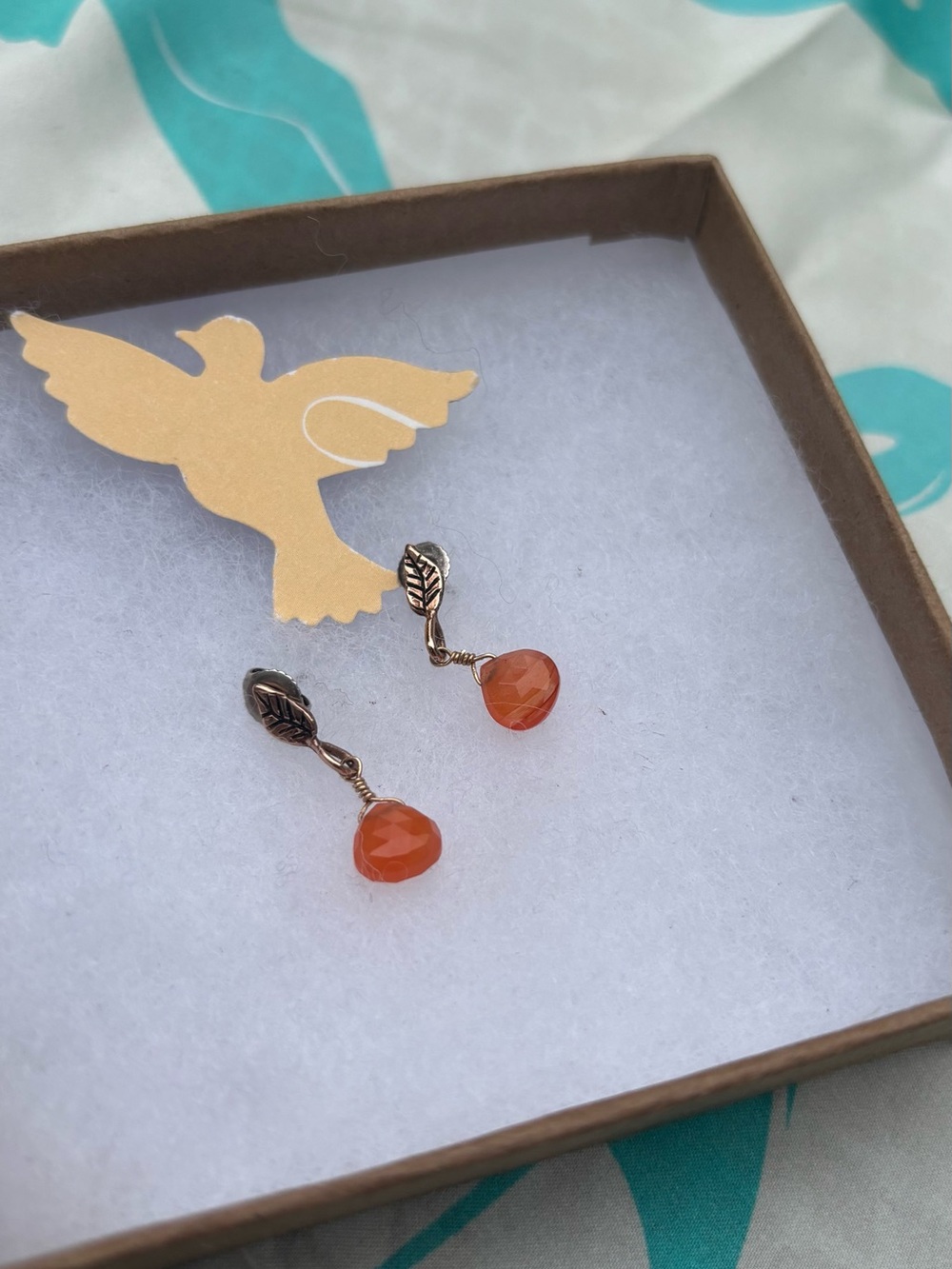 Jes Maharry Carnelian Earrings, in Rose Gold